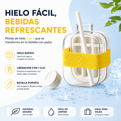 Botella Térmica, Portátil con Cubitera de Hielo | IceItUp